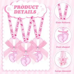 TrelaCo pacifier necklaces rhinestone bow highlights glam accents for guest gifts.