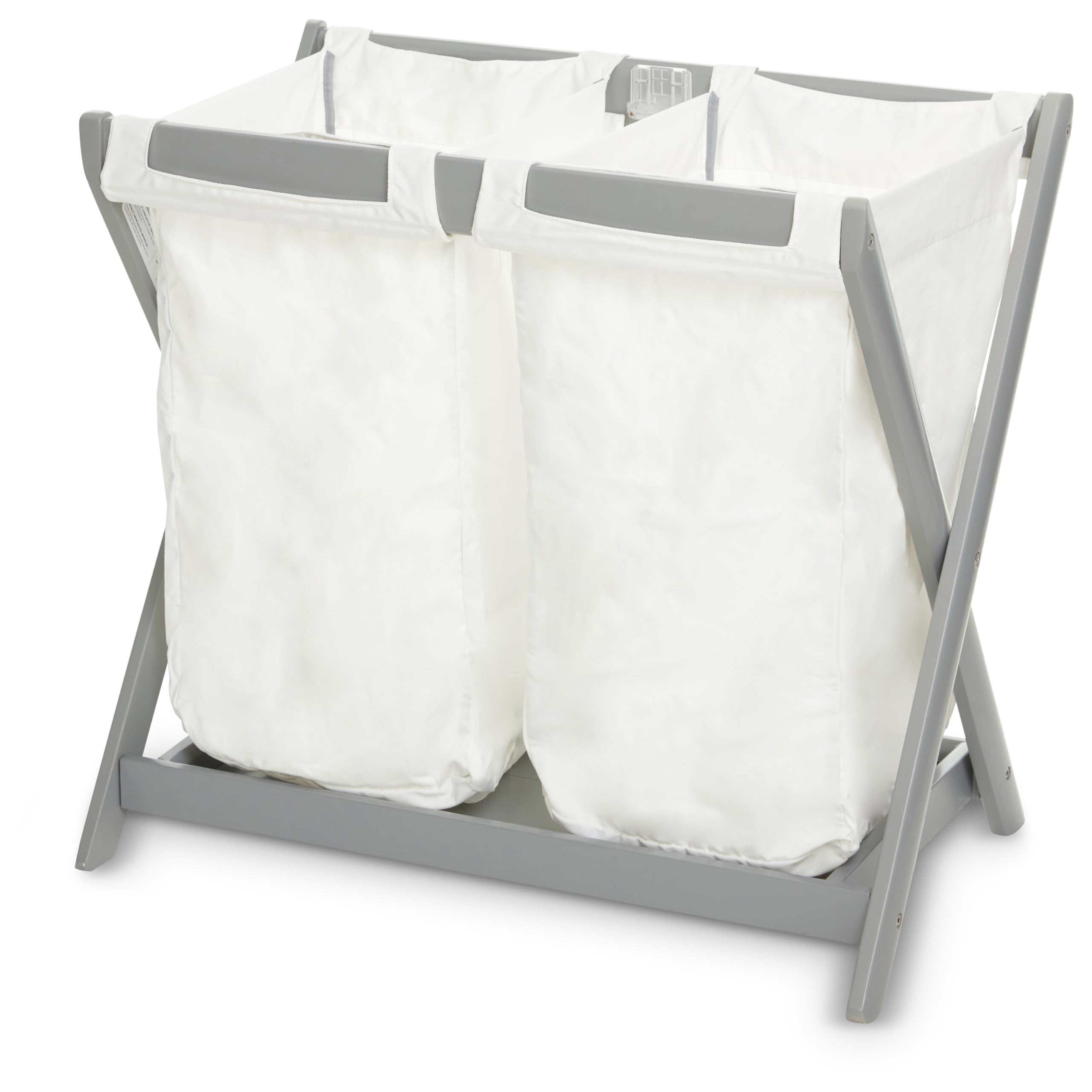 TRENDHUB bassinet stand doubles as modern double-compartment laundry solution