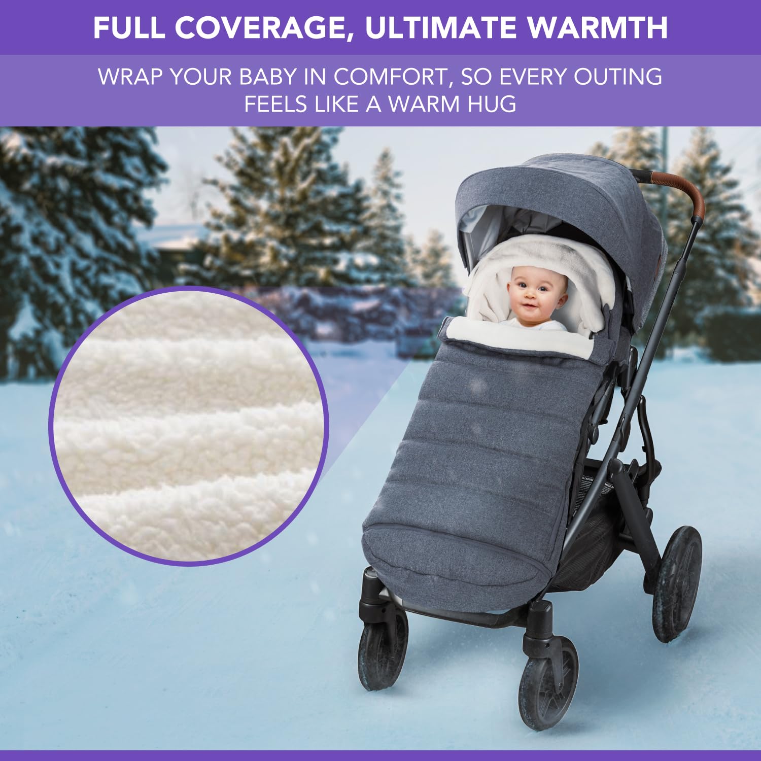 TRENDHUB bunting bag for UPPAbaby Ridge weatherproof design shields from wind
