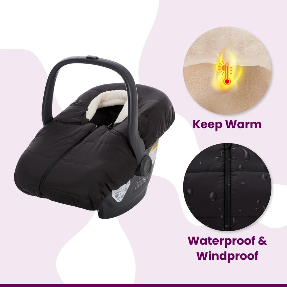TRENDHUB Buntting Bag elastic edges secure easily over car seats for simple use.