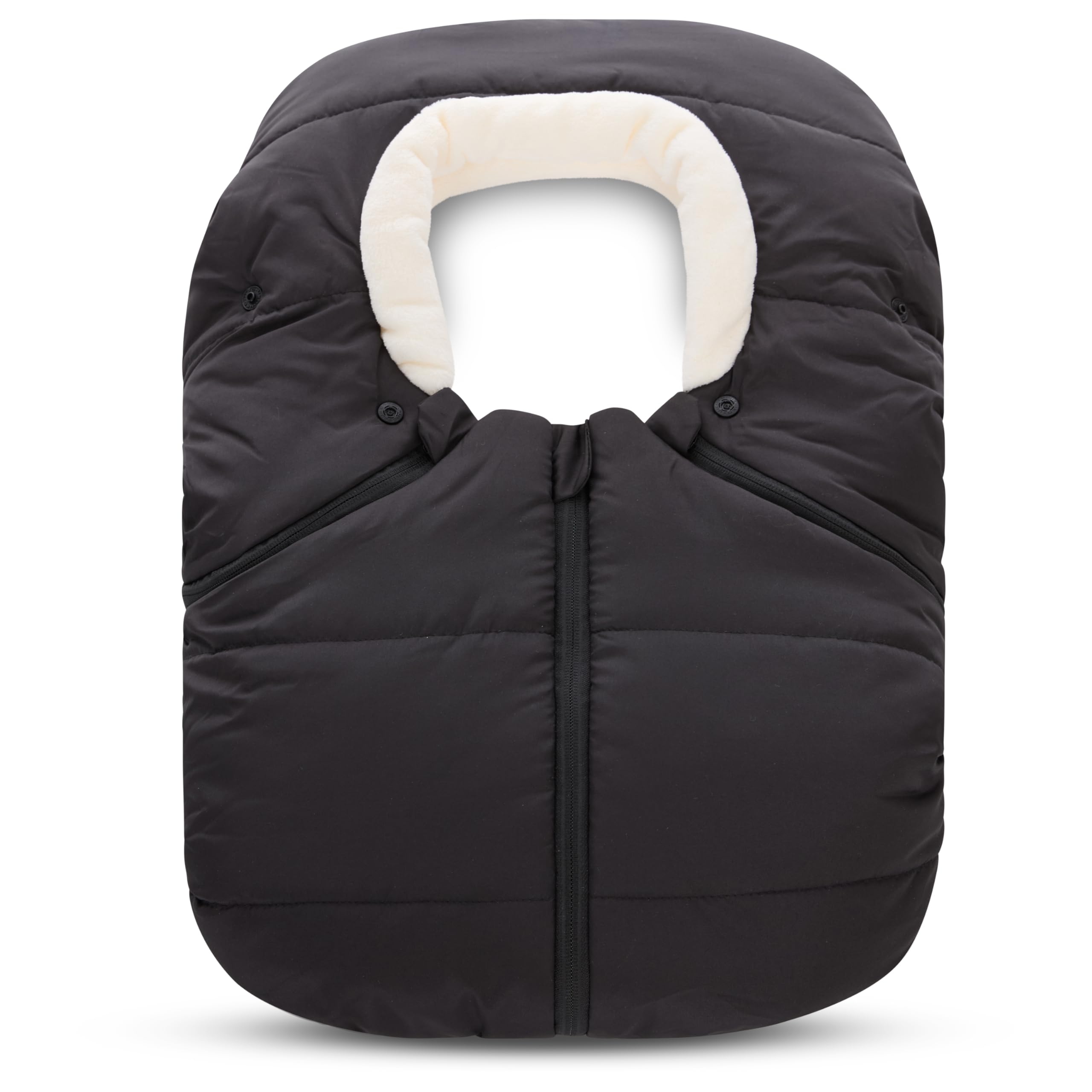 TRENDHUB Buntting Bag smooth zippers and magnets enable quiet baby access.