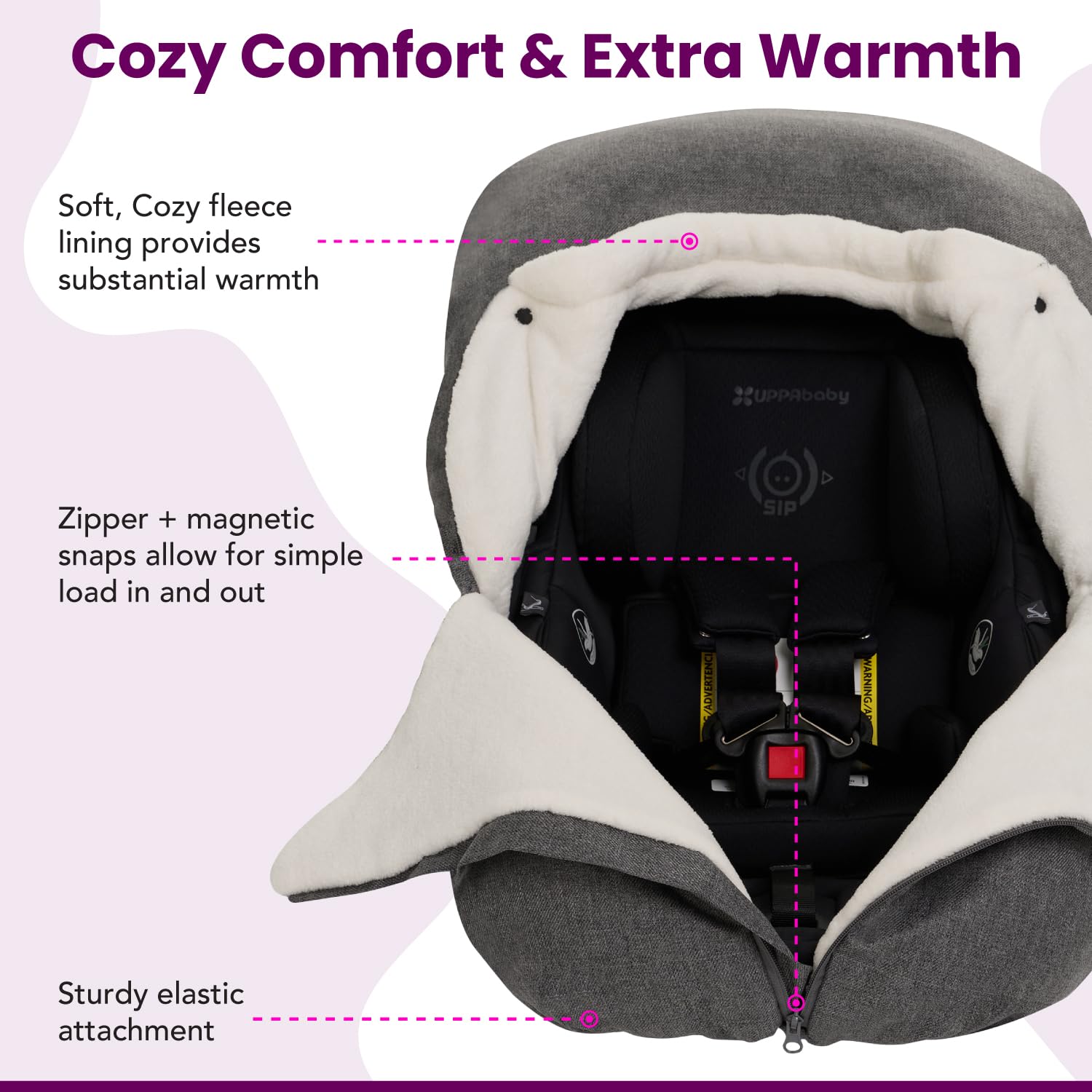 TRENDHUB Buntting Bag ultra-plush fleece lining provides cozy insulation