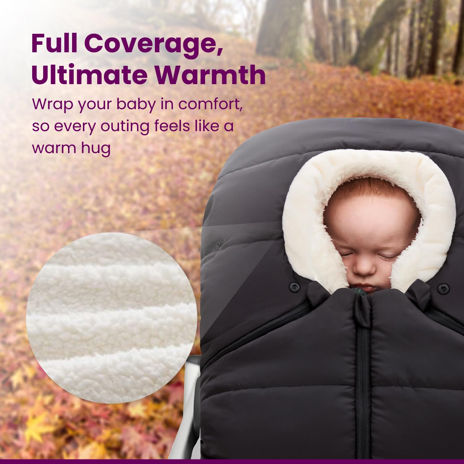 TRENDHUB Buntting Bag warmth down to -5°F (-20°C) for cold-weather outings.