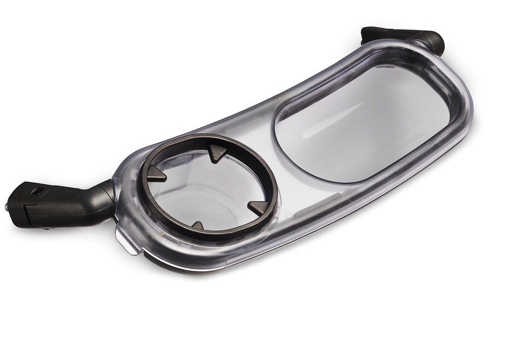 TRENDHUB snack tray attached to stroller offers a secure on-the-go snack station.