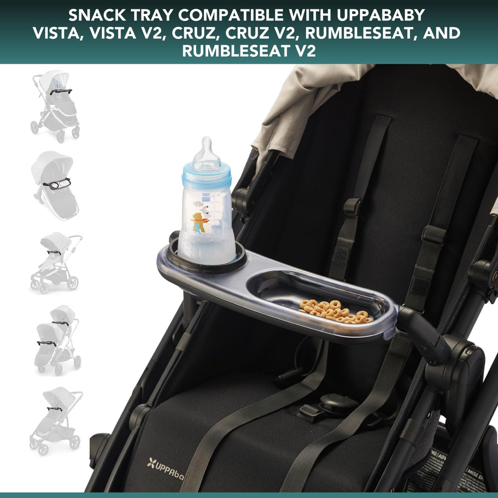 TRENDHUB snack tray cup holder close-up demonstrates secure bottle support.