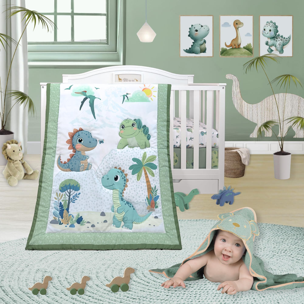 TrenD'Lay dino-comforter close-up shows soft texture for cozy naps