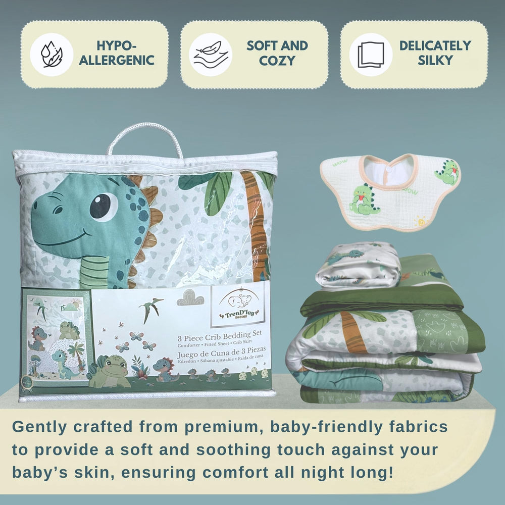 TrenD'Lay baby bib in soft cotton for gentle mealtime