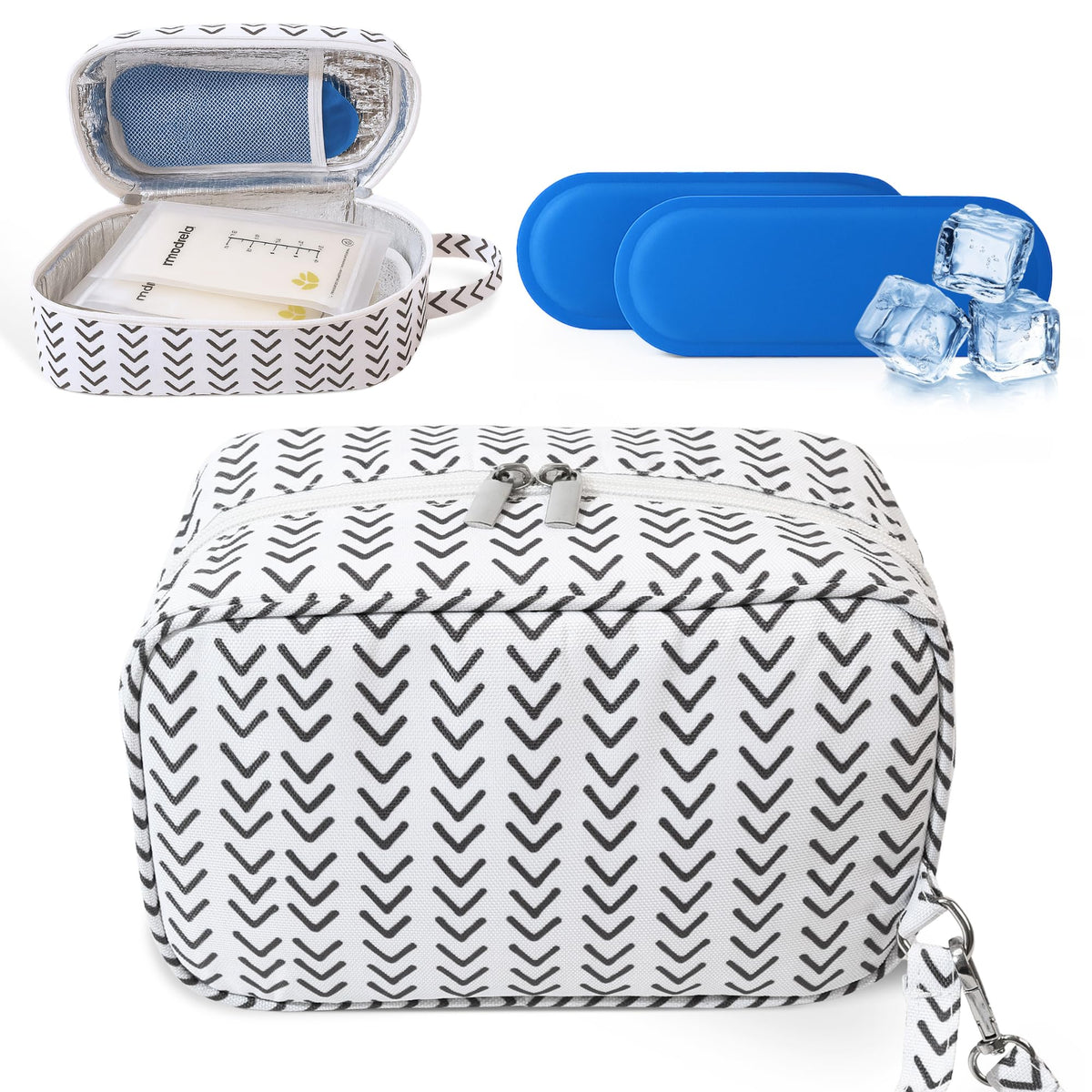 TRENDO breastmilk cooler bag with insulated interior for on‑the‑go cooling
