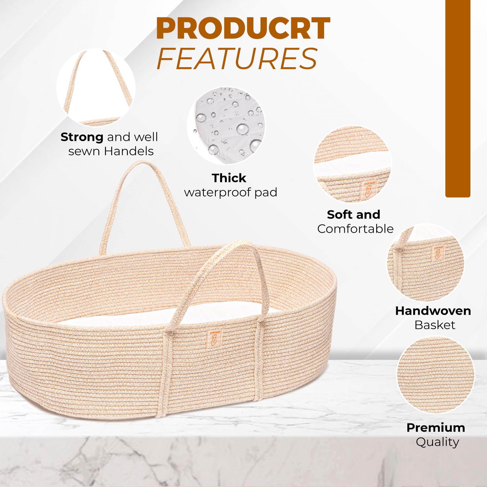 Trendy Baby Changing Basket open with diaper caddy highlighting convenient organized storage.