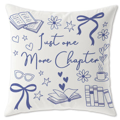 Trenstise blue bow pillow cover 18x18 for a cozy reading nook and stylish decor