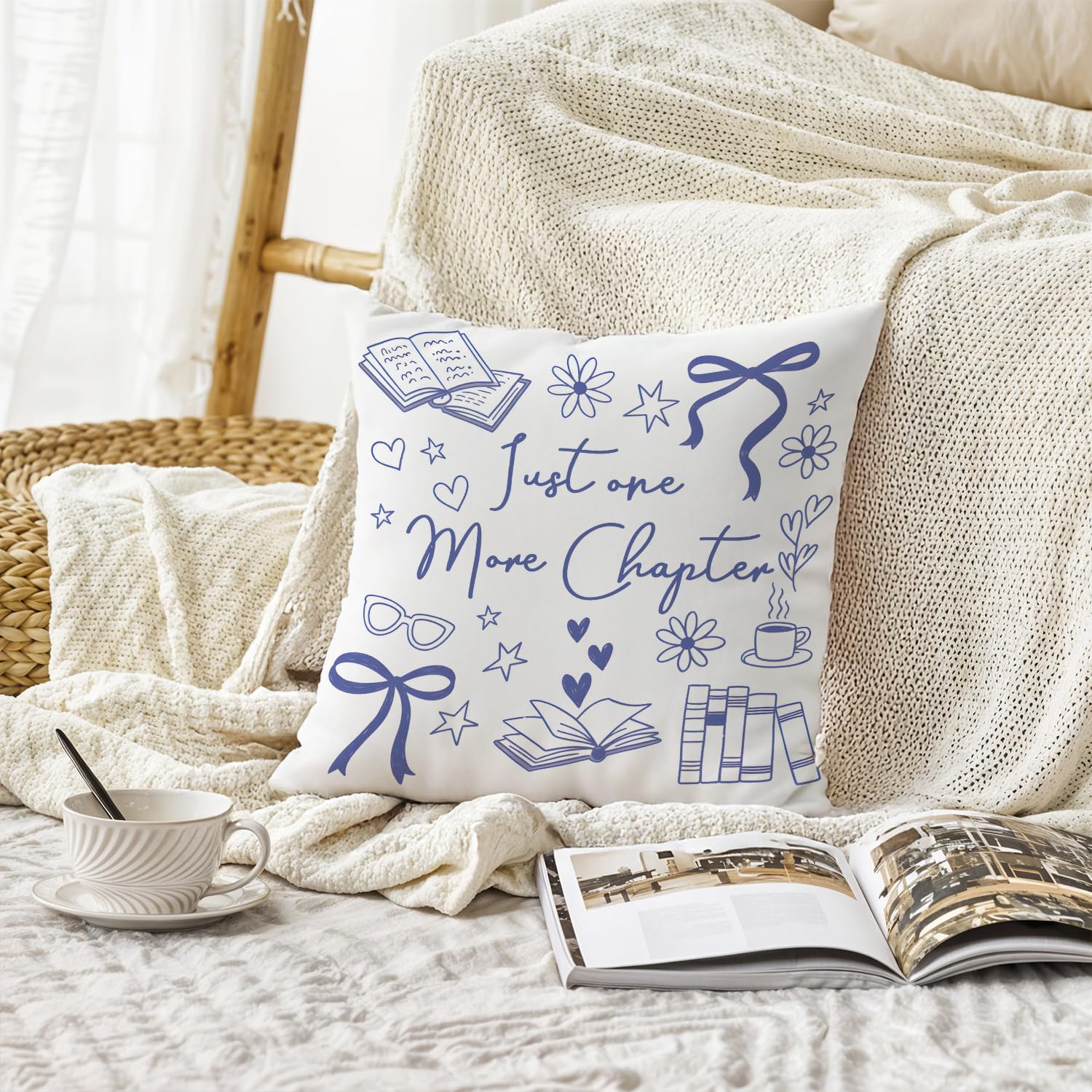 Trenstise book lover decor pillow adds warmth to living rooms