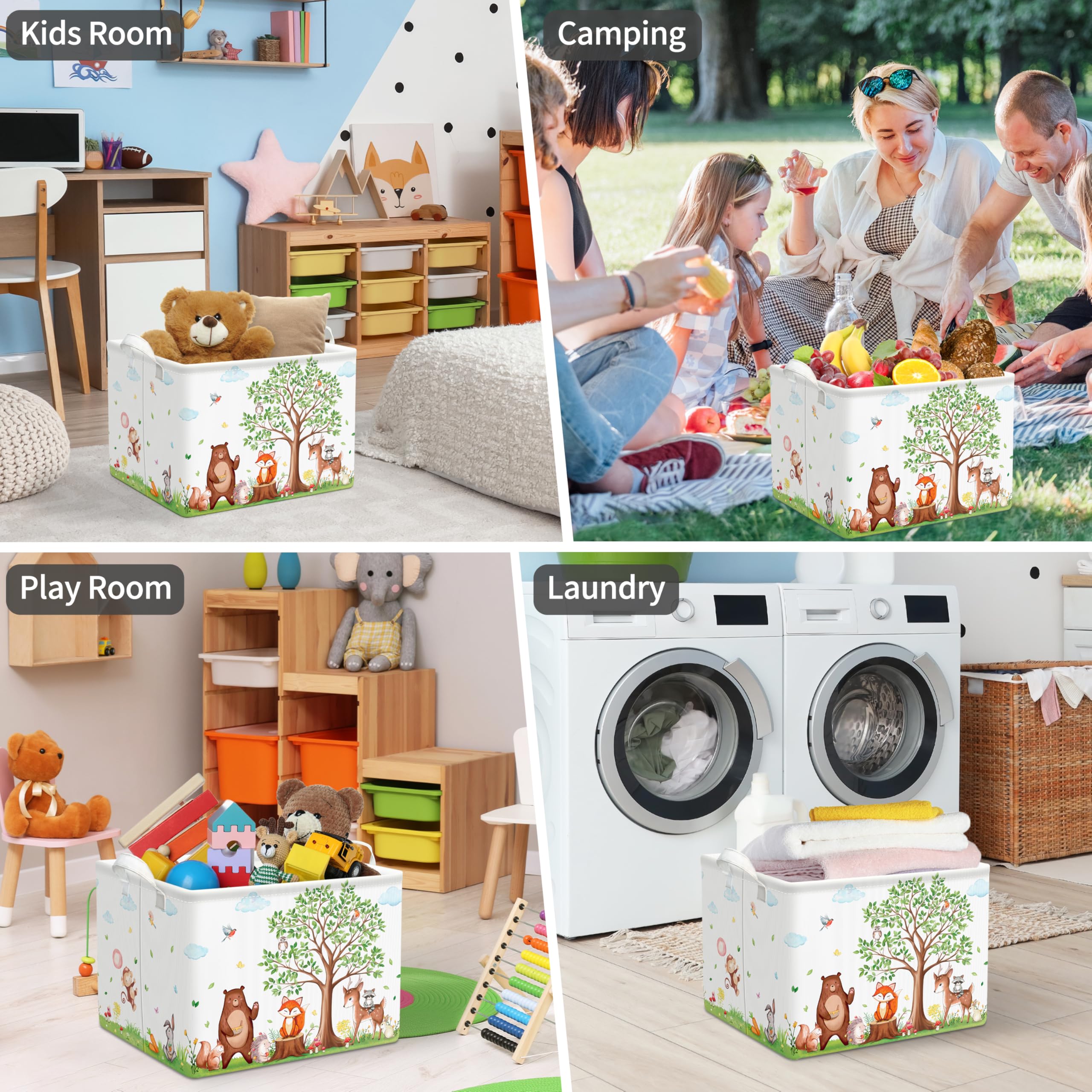 TREWAVE storage basket folds flat for compact storage when not in use