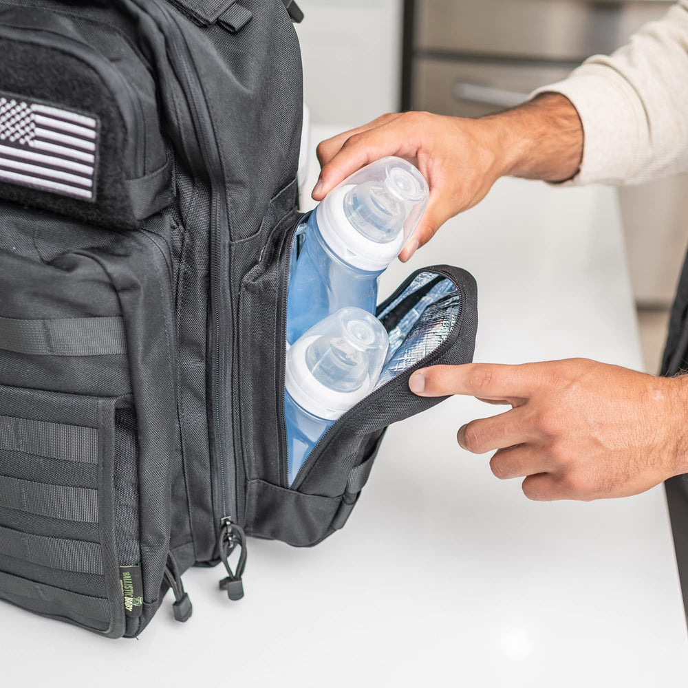 Tridee Dad Diaper Bag strap detail emphasizes wider extra-long straps for comfort.