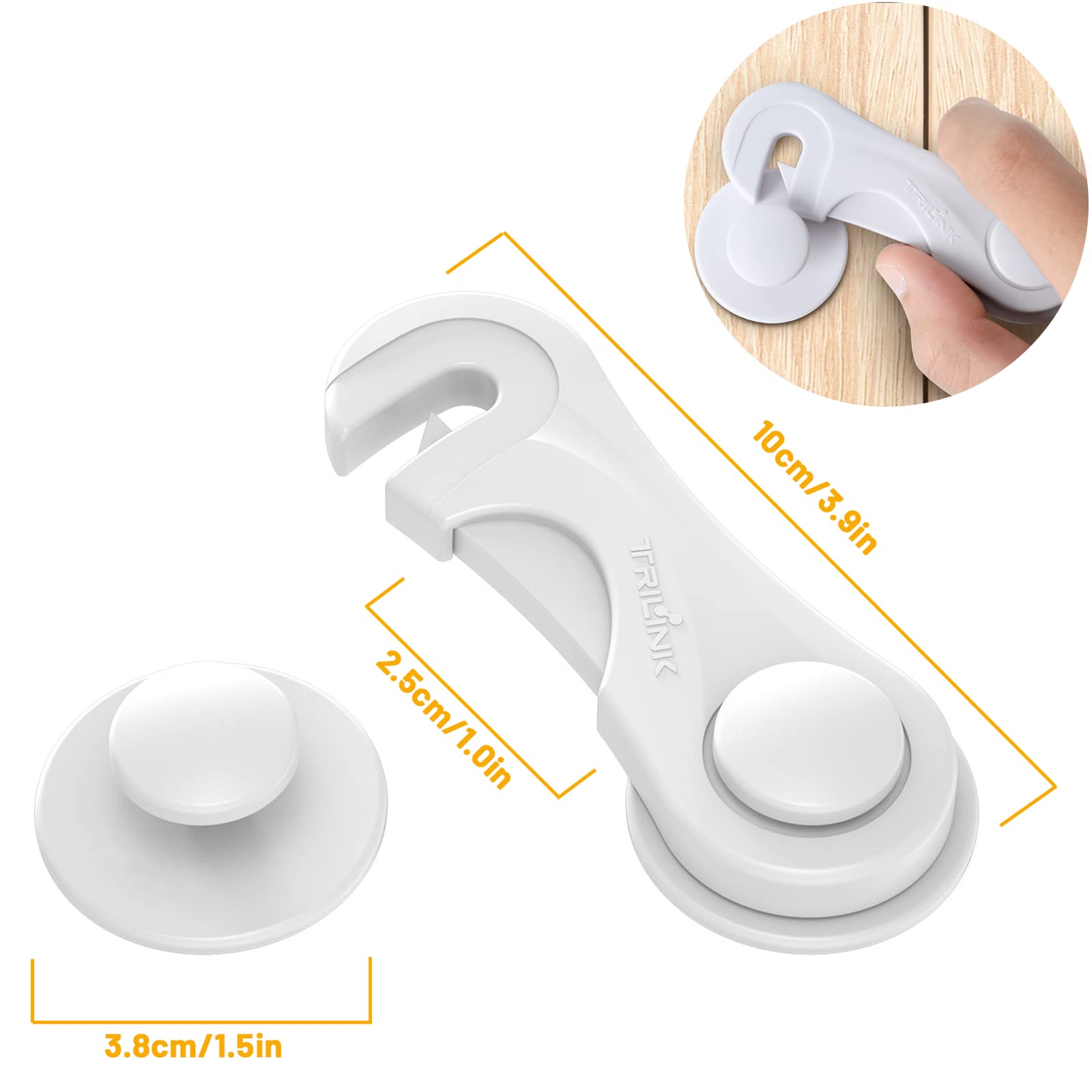 TRILINK easy-install diagram shows adhesive tape application.