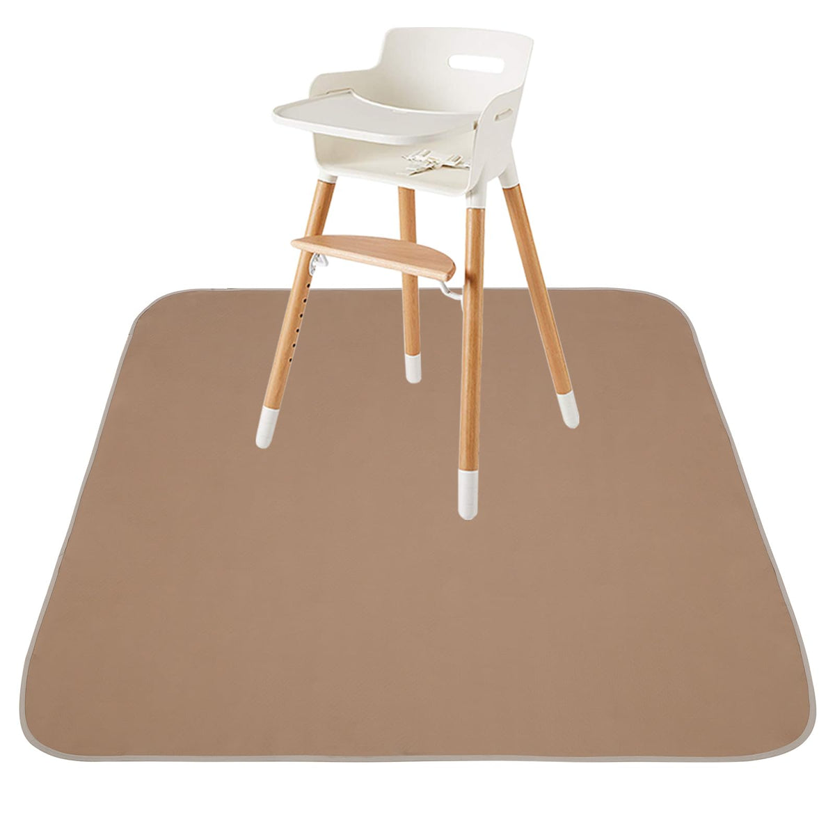 Triluby baby splat mat highchair 51in catches spills and protects floors during mealtime.