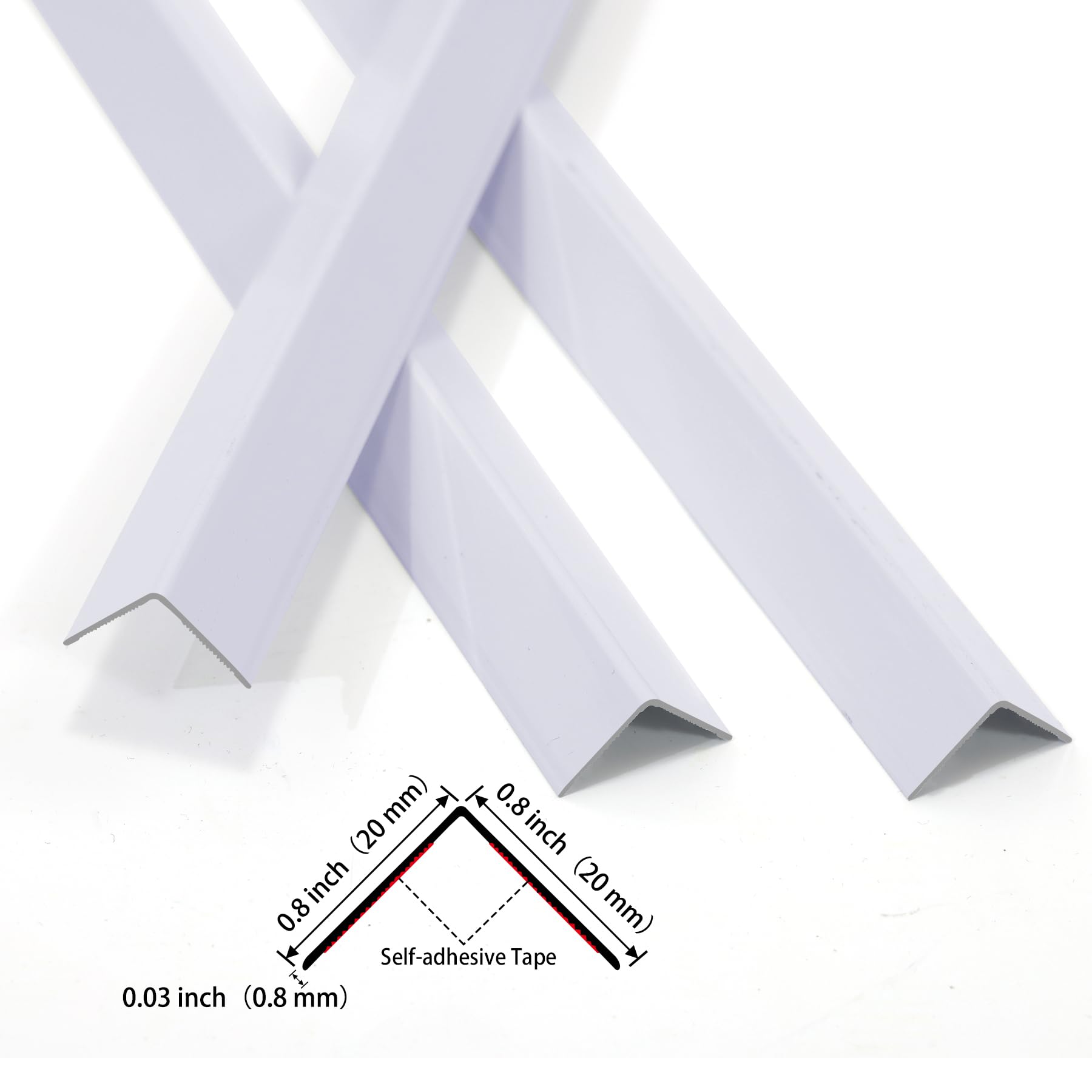 Trimold aluminum alloy corner guard offers corrosion resistance and a mirror-like finish.