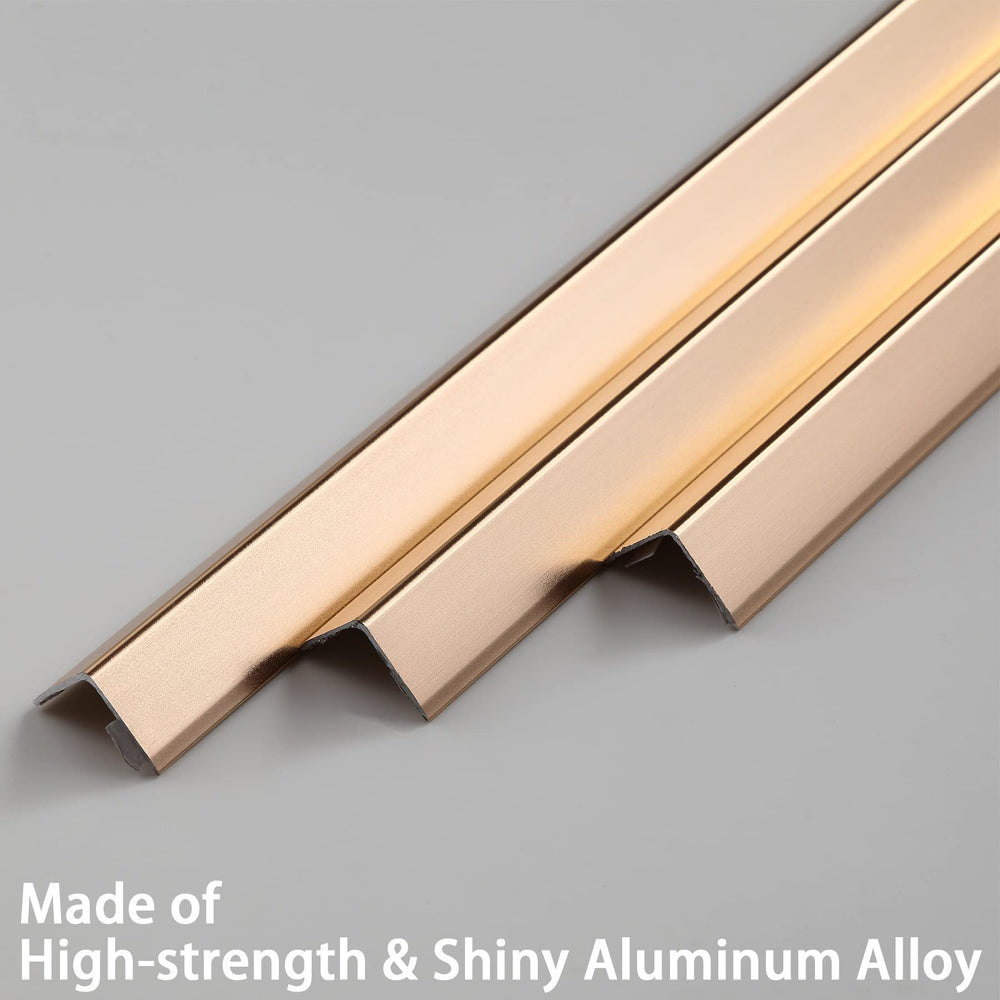 Trimold aluminum L-molding corner-guard closeup mirror surface, easy to clean and maintain.