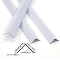 Trimold aluminum corner guard installation demonstrates quick adhesive setup for mess-free protection.