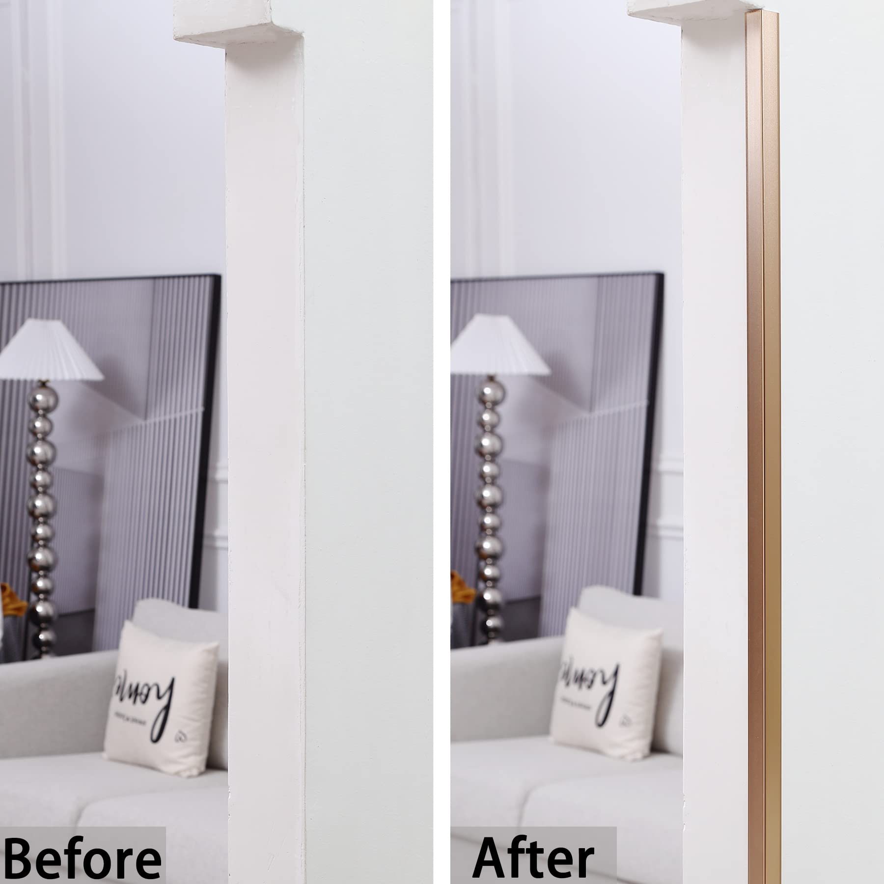 Trimold corner-guard peel-back adhesive installation for easy wall protection.