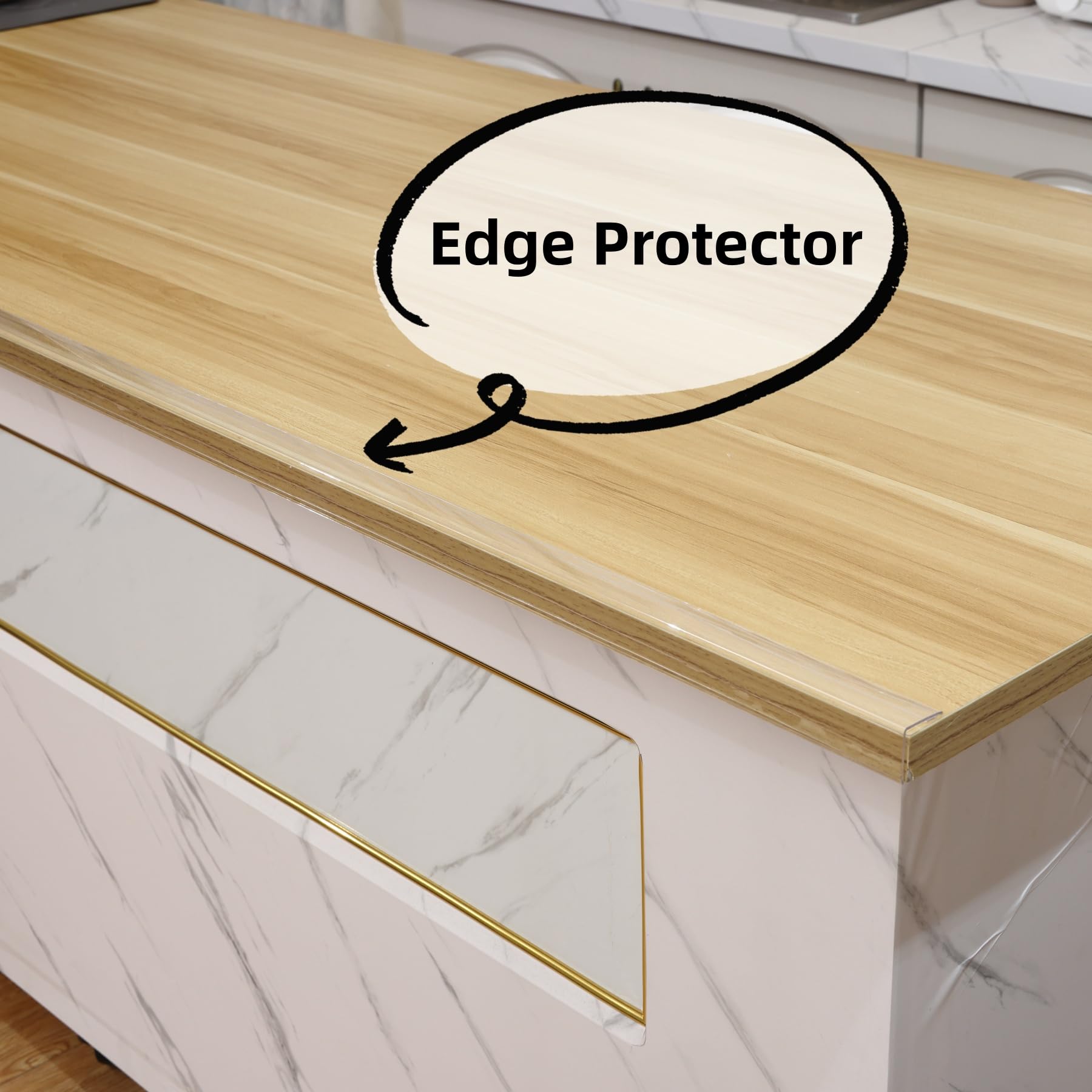Trimold durable non-yellowing L-molding suited for high-traffic spaces