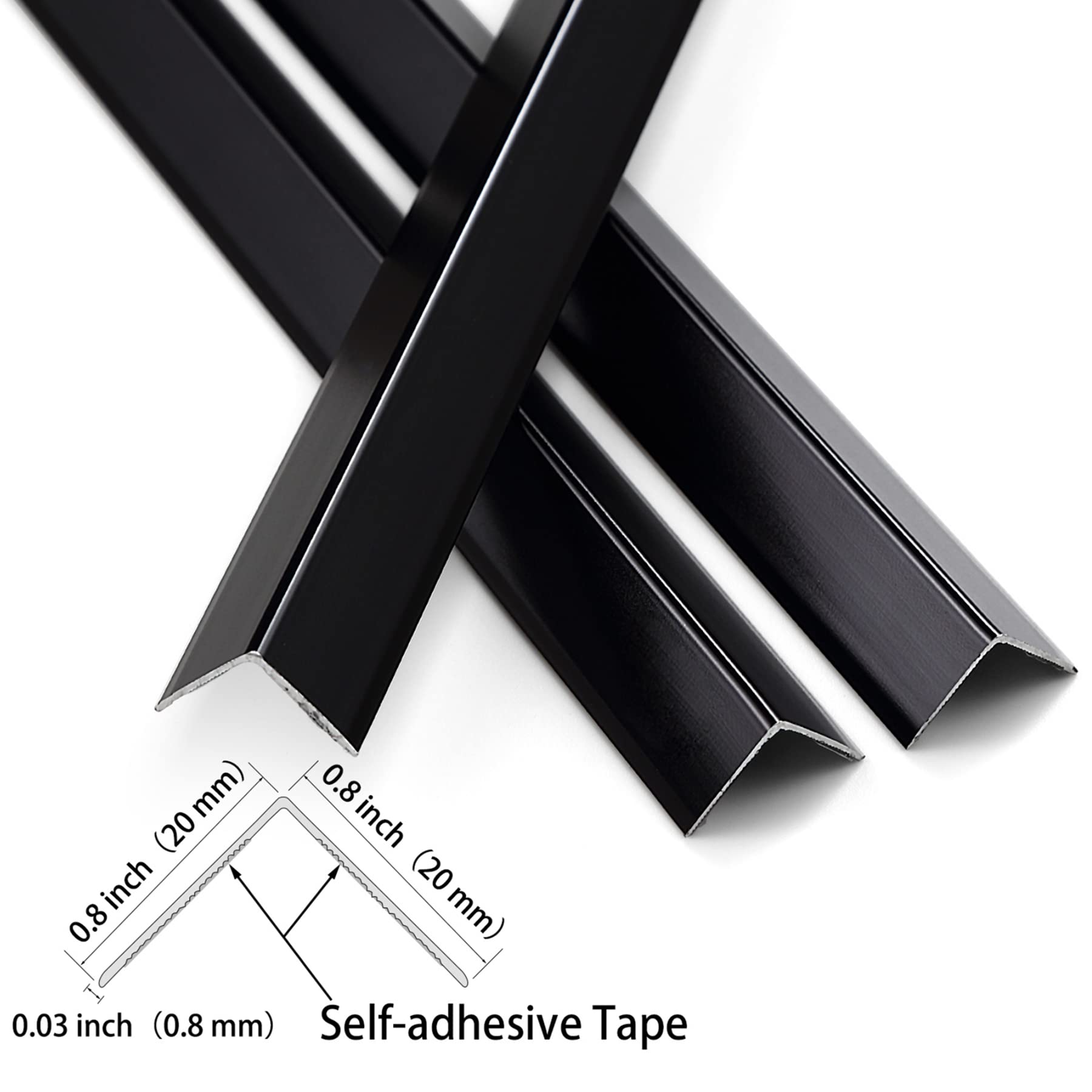 Trimold L-molding offers a smooth, mirror-like finish for decorative wall edges.