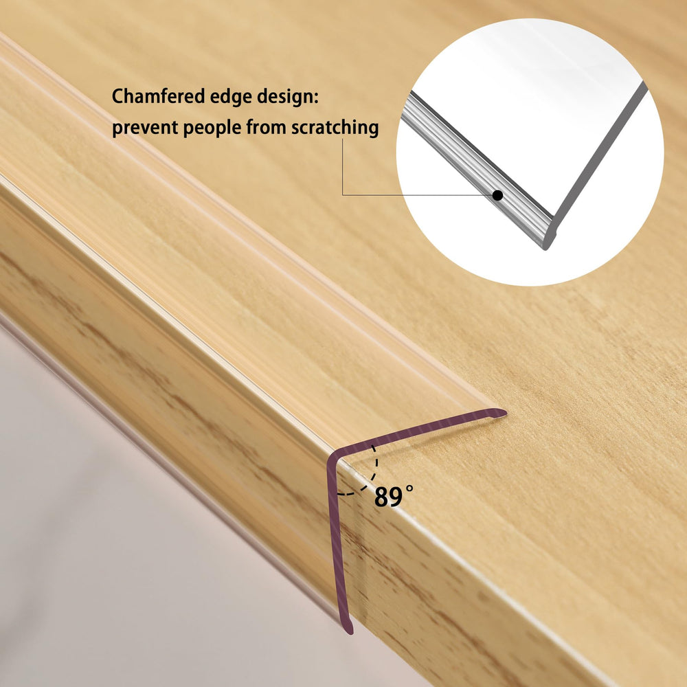 Trimold transparent corner protector blends with decor for seamless styling