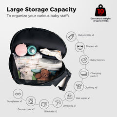 TRIPDAILY Doona organizer shows multi-pocket design for organized outings.
