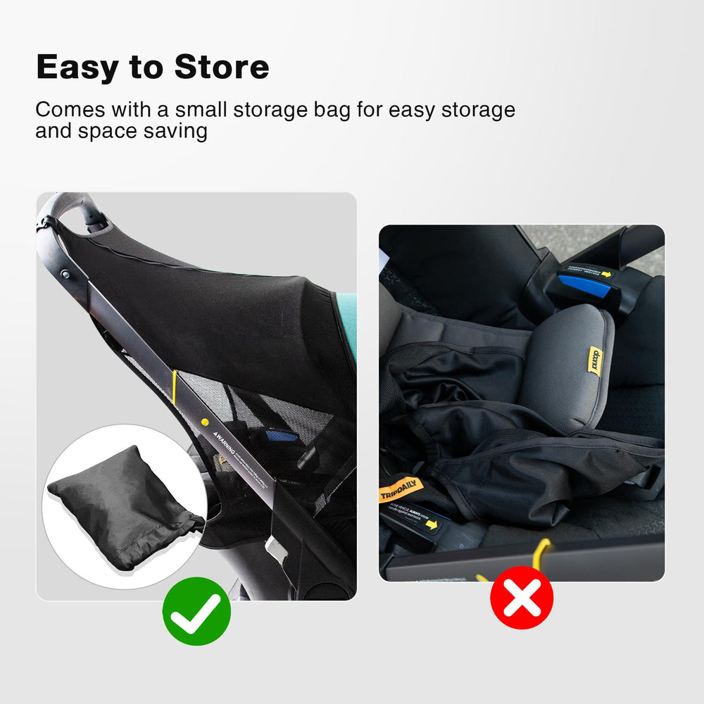 TRIPDAILY sun shade protects against glare, pollen, and dust.
