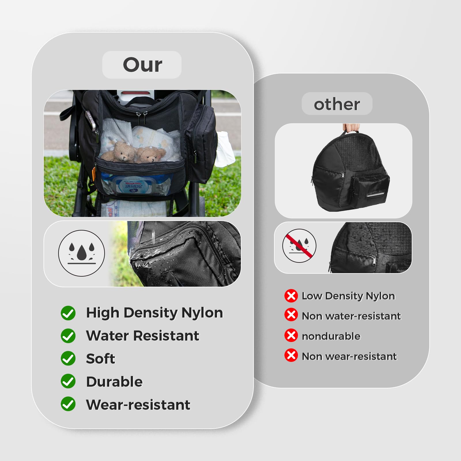 TRIPDAILY wearable-stroller organizer doubles as a backpack for parents.