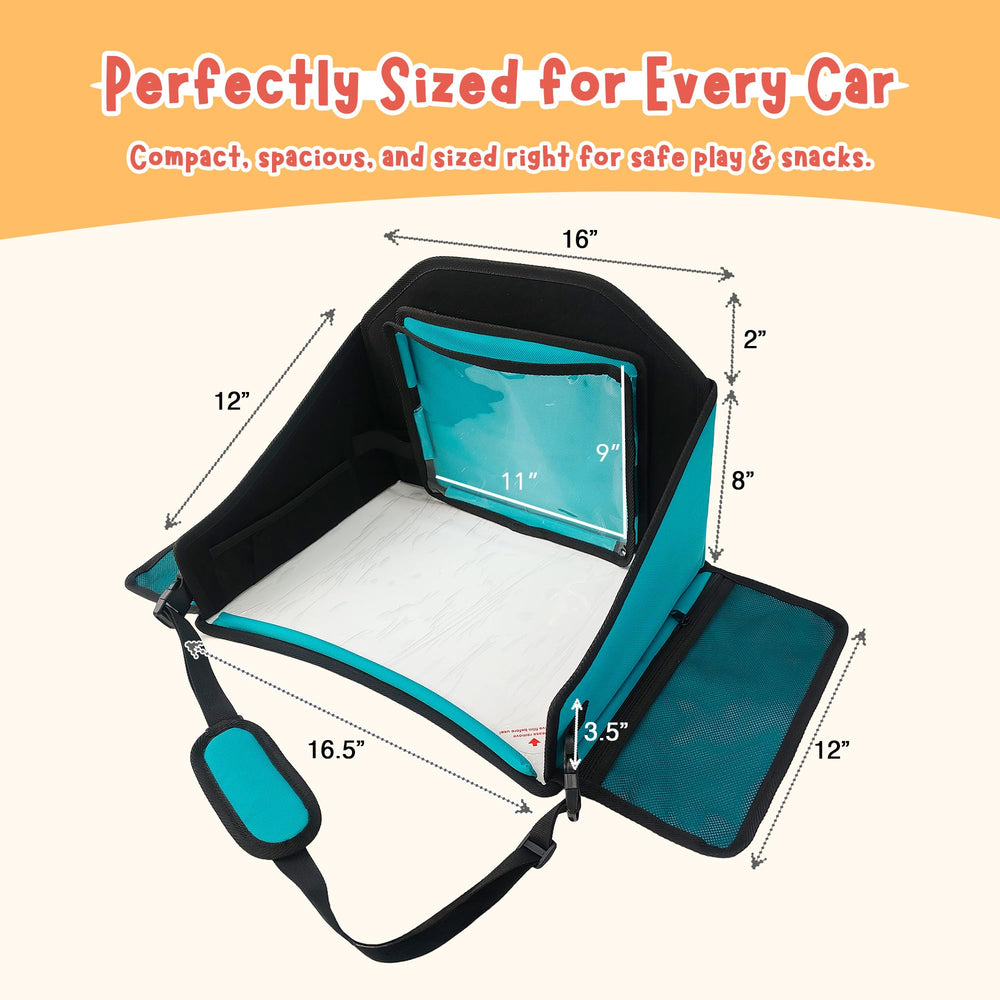 Triple EEE Adventures Kids Travel Tray gray foldable and compact for easy packing