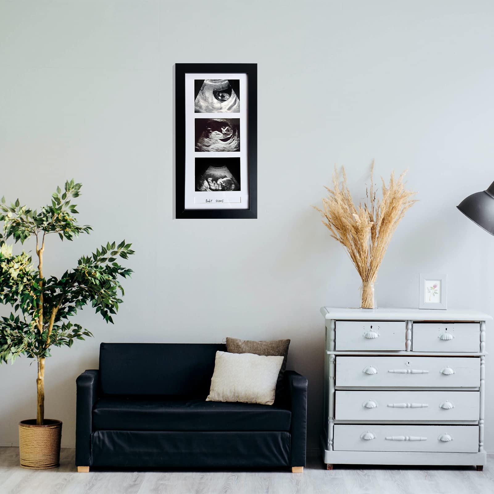 trlry triple ultrasound frame wall hanging ready for quick display