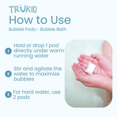 TruKid Bubble Podz fruity scent—kid-friendly fragrance adds fun.