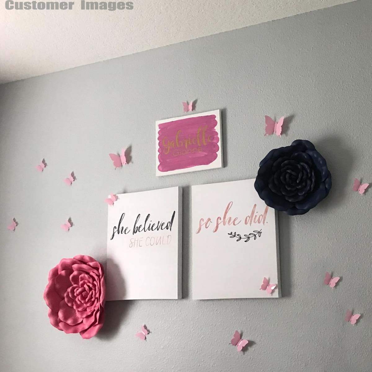 Trubetter removable wall stickers in pink offer easy, residue-free redecorating.