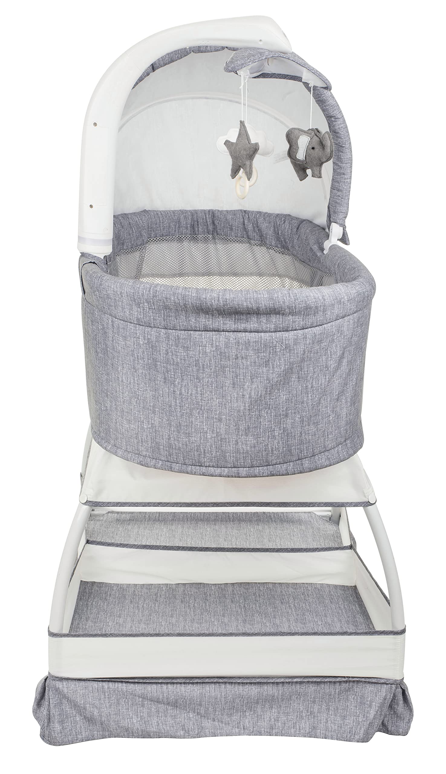 TruBliss bassinet nightlight creates a soft glow for late-night checks