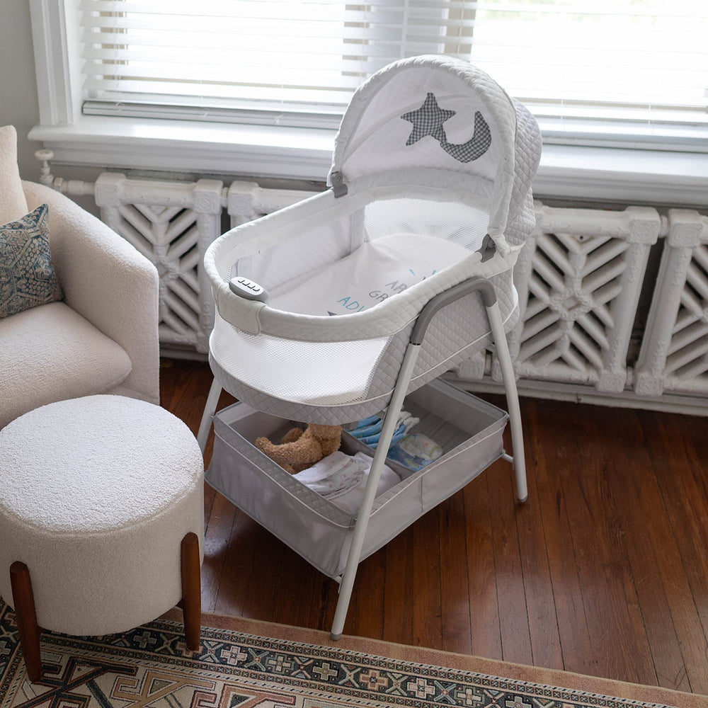 TruBliss Journey electronic features nightlight, vibration, soothing sounds for calming moments.