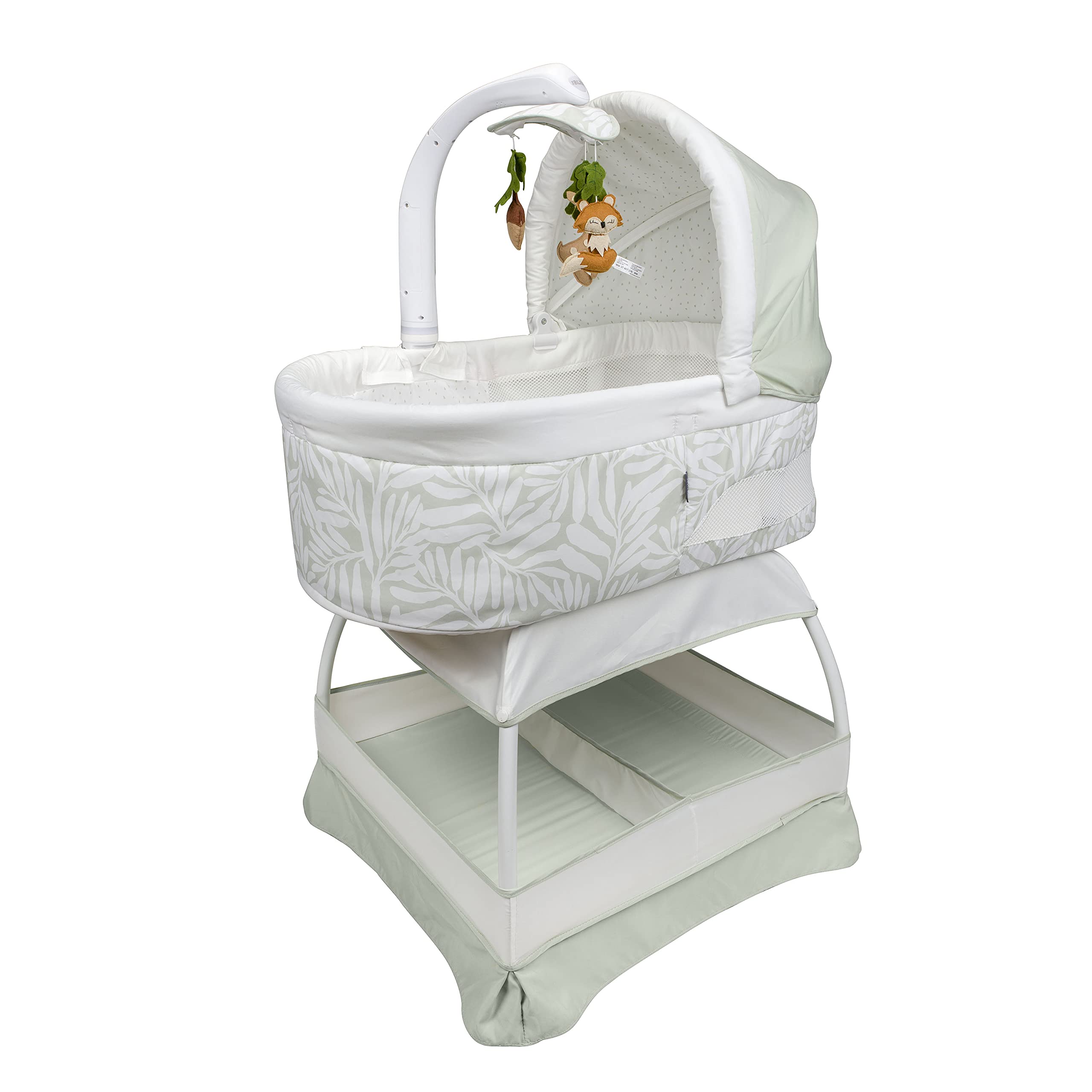 TruBliss Sweetli Calm bassinet close-up shows secure sleeping space for newborns