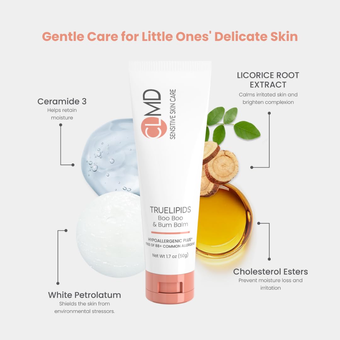 TrueLipids Boo-Boo & Bum Balm creamy texture ready for easy application