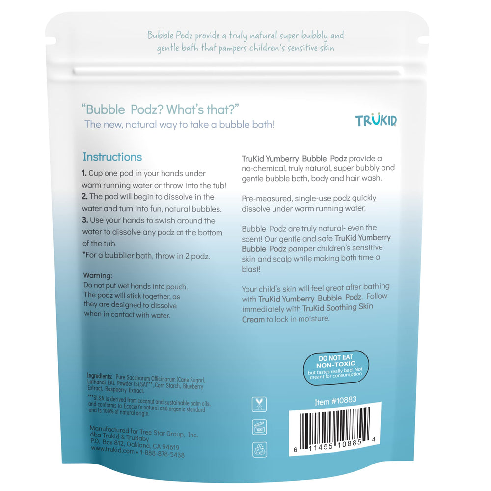 TruKid Bubble Podz eco-friendly packaging cuts plastic waste.