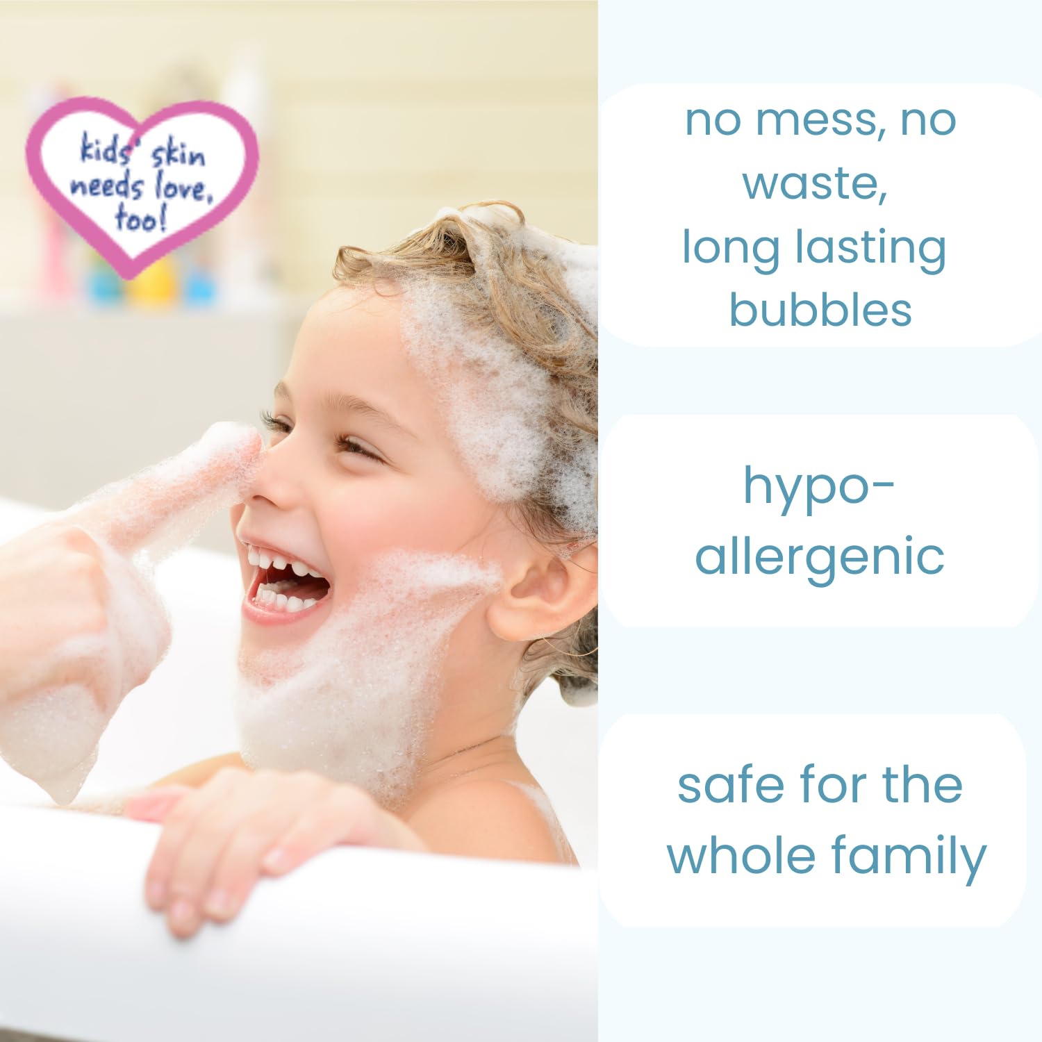 TruKid Bubble Podz reduce spills and clutter in the bath area.