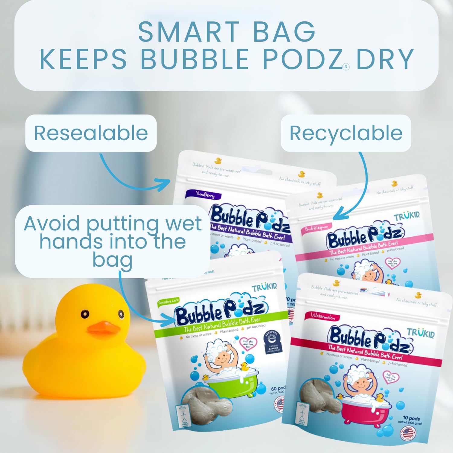 TruKid Bubble Podz are USA-made with a clean formula.
