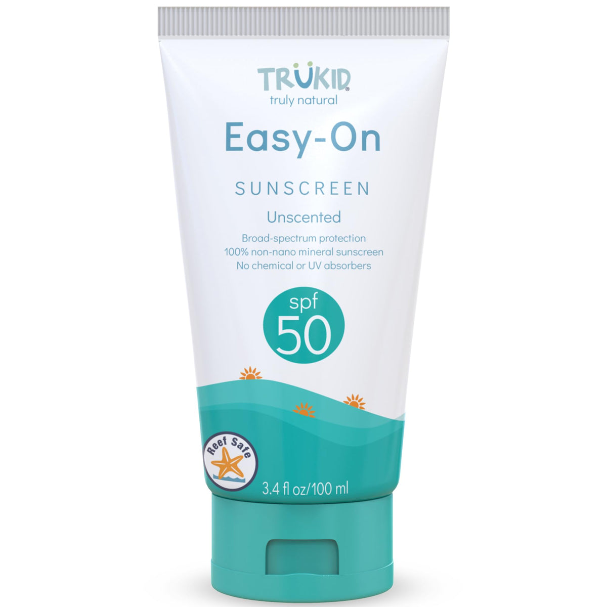 TruKid Easy On Mineral Sunscreen bottle closeup highlighting mineral protection for kids outdoors