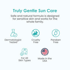 TruKid Easy On Mineral Sunscreen applied on face and body during outdoor play