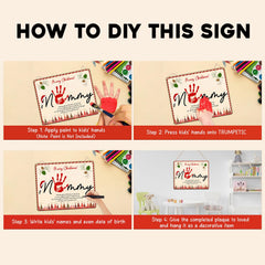 TRUMPETIC Baby First Christmas Handprint Craft showing memory of tiny hands