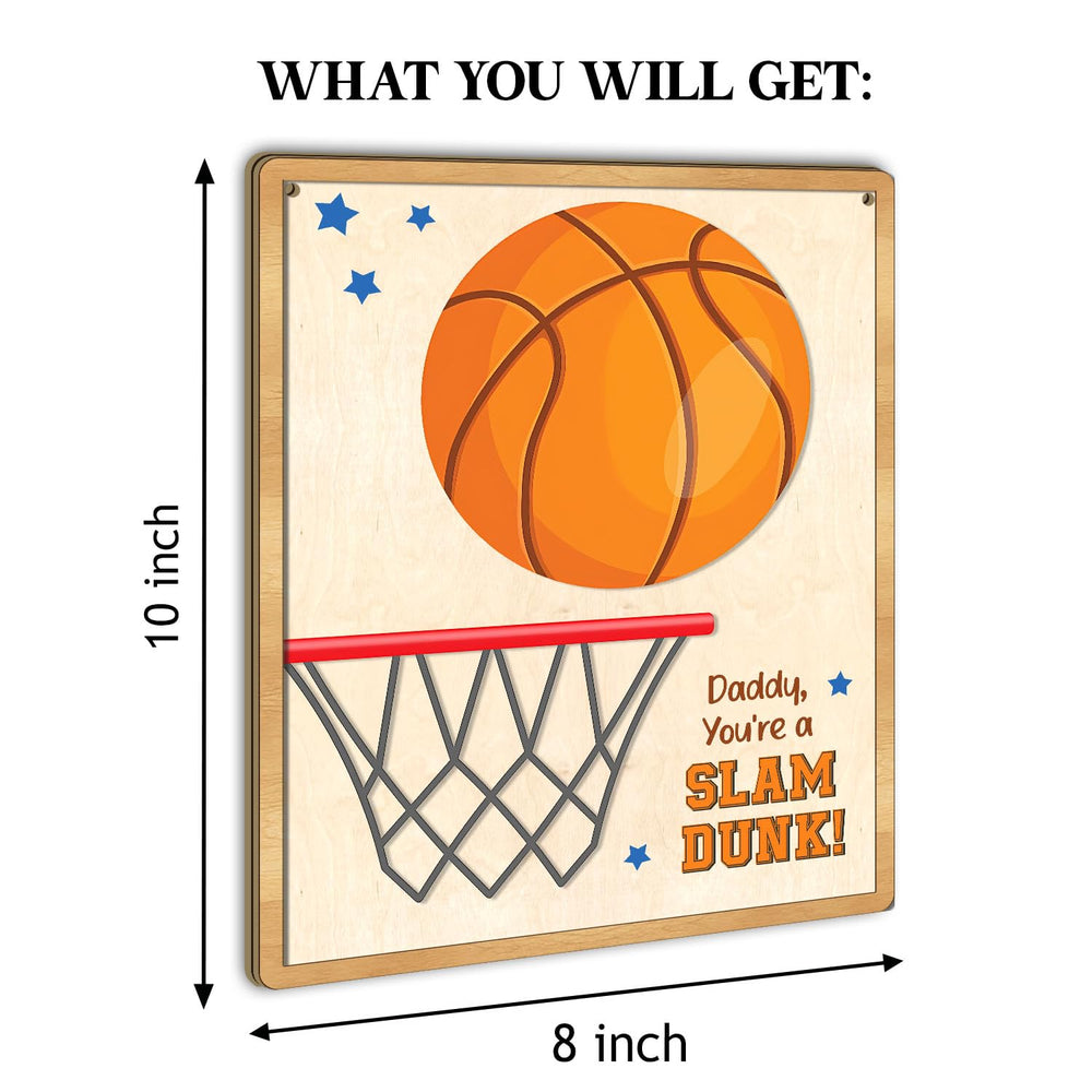 TRUMPETIC DIY Basketball Daddy Handprints Sign Christmas decor—celebrates growth and creativity