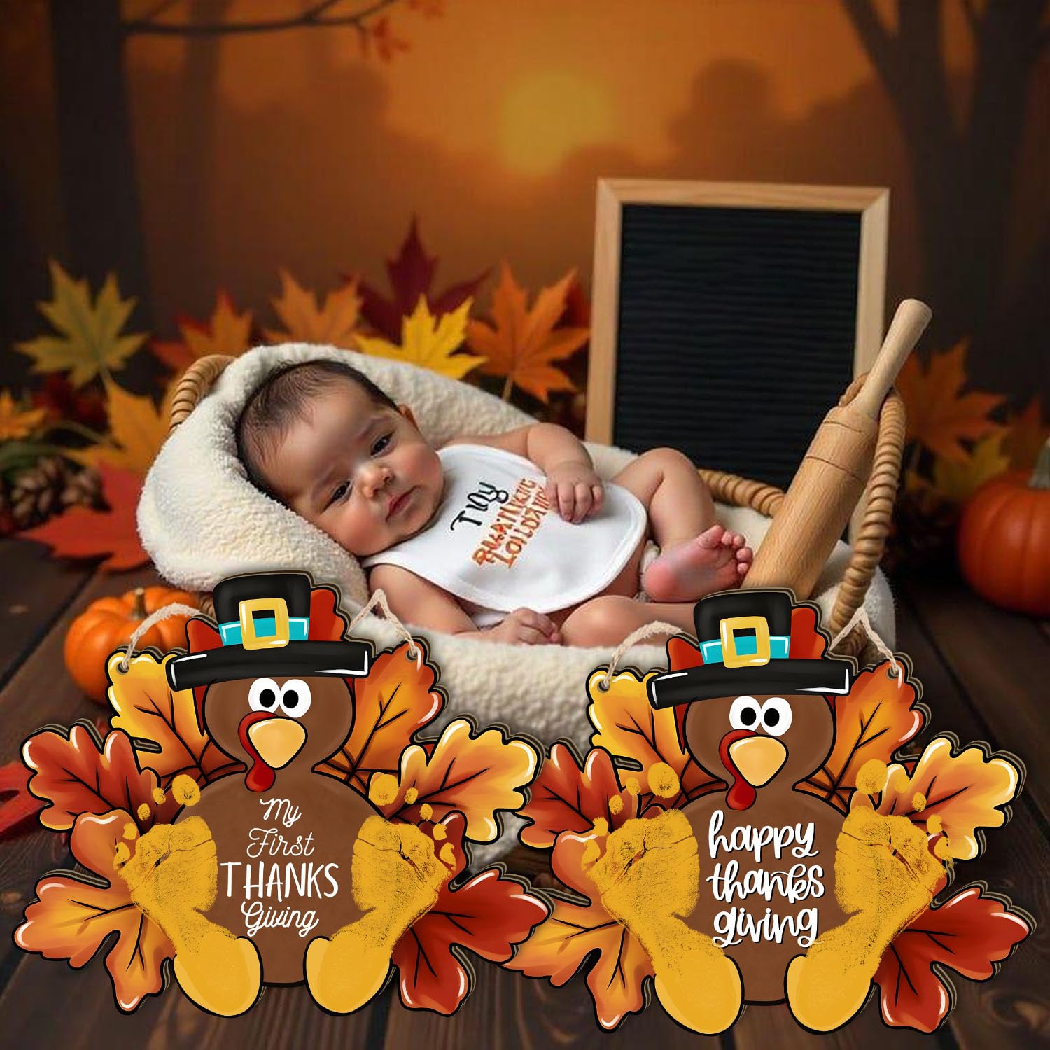 TRUMPETIC wall-decor-first-thanksgiving beautifully displays autumn memories.