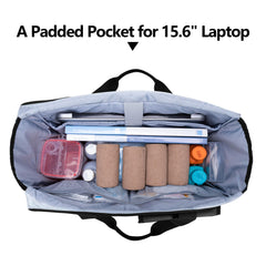 Trunab Nurse Tote Bag interior pockets keep tools and notes neatly organized.