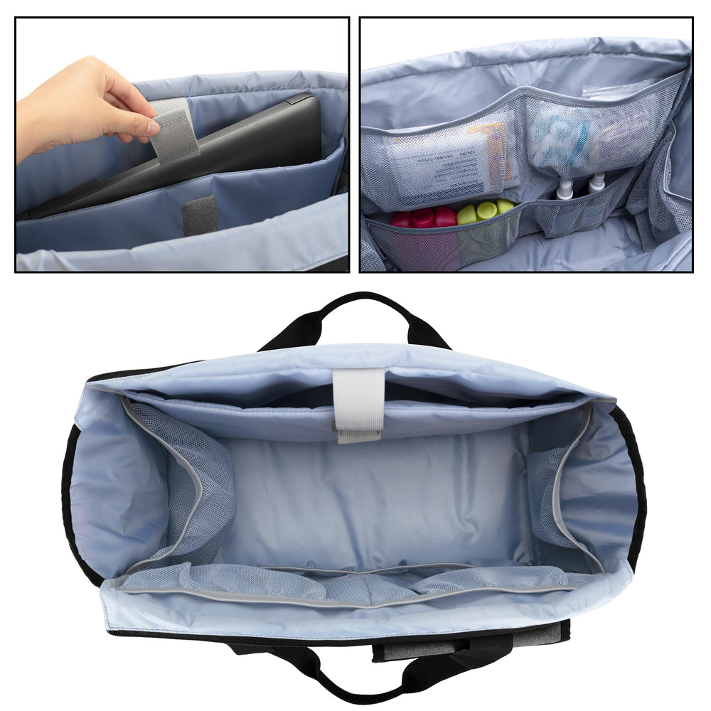 Trunab Nurse Tote Bag padded laptop sleeve protects a 15.6-inch device.