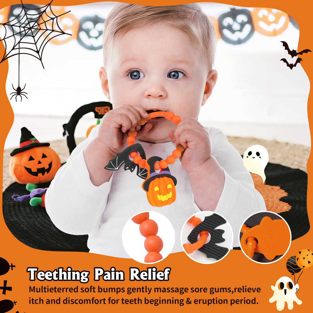 Trunahcao Baby Teether ring: simple design fits small hands for easy gripping and chewing