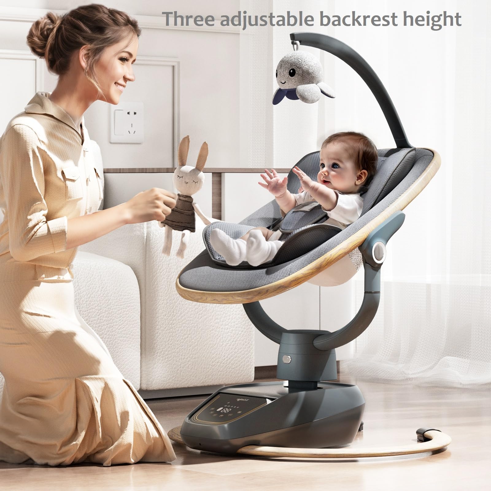 Trunellgea Trimigo five motion modes for soothing baby movements