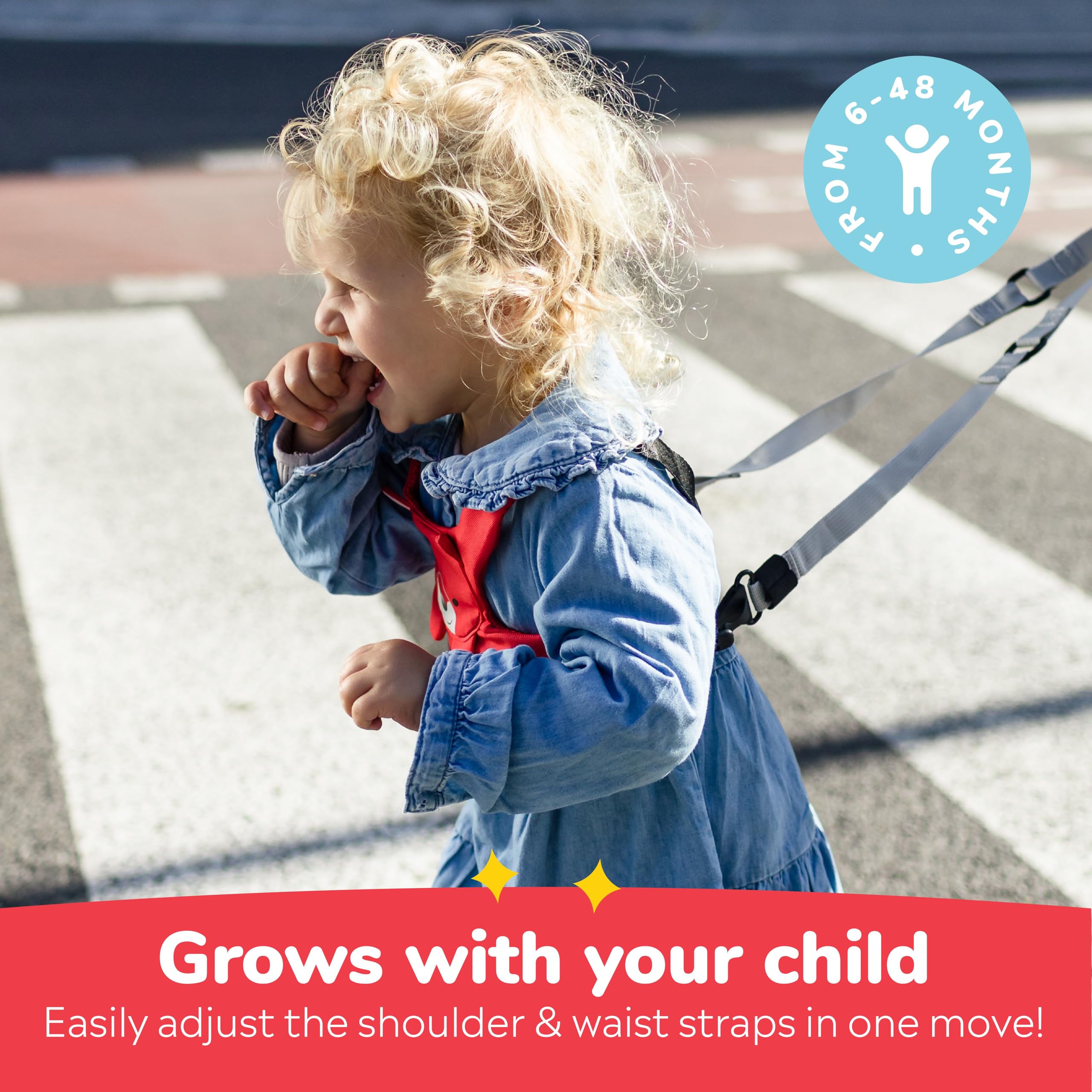 Trunki Felix Fox red Toddler Leash breathable mesh enhances daily comfort